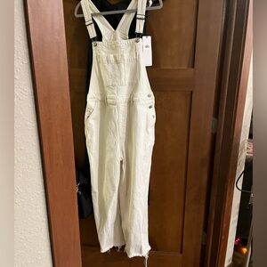 Abercrombie & Fitch Cream Jumpsuit with Strap Details